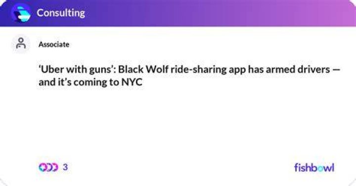 Black Wolf ride-sharing app has armed drivers