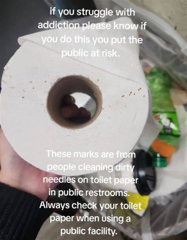 Disturbing warning over 'tiny marks' on toilet paper in public restrooms