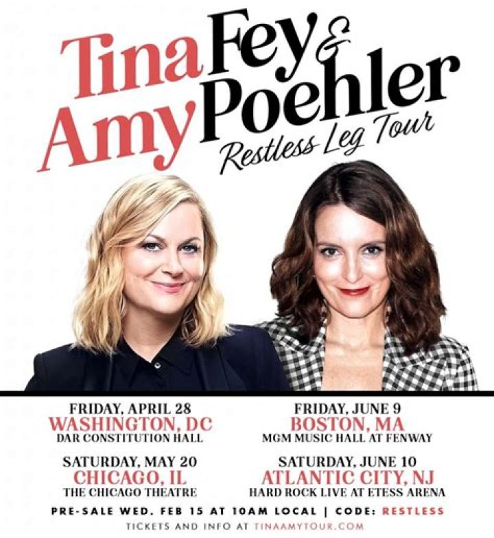 Get tickets to Tina Fey and Amy Poehler 'Restless Leg' NYC shows