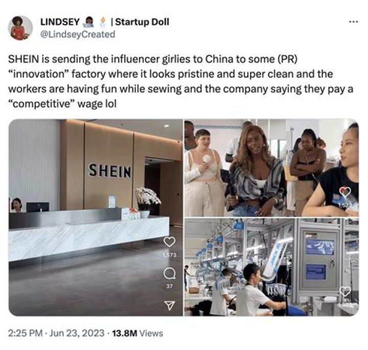 Influencers bashed for praising Shein's China factory