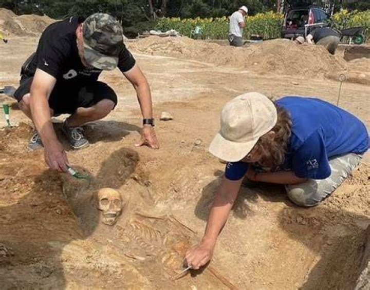 Padlocked, restrained female 'vampire' discovered in 17th-century graveyard