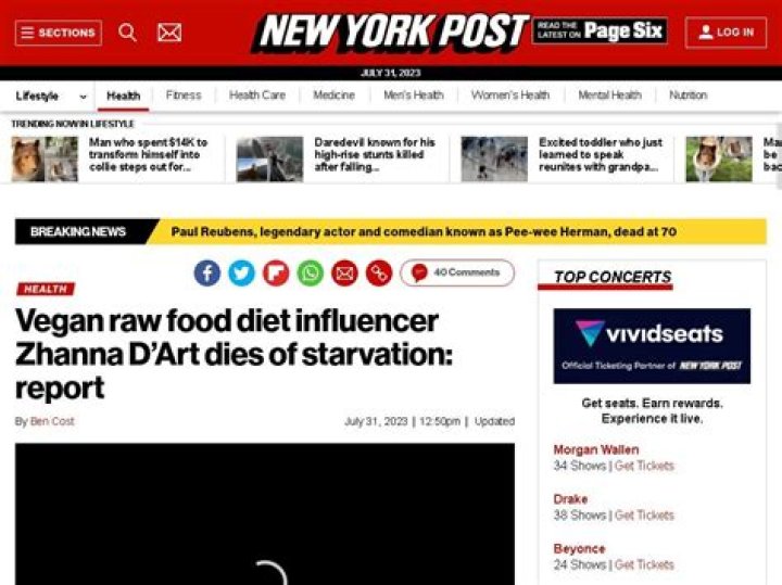 Vegan influencer starved to death: friends